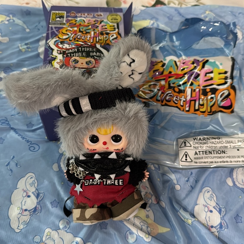 NEW Baby Three Street Hype plushes with key ring - 2025 Comic Con Exclusive!